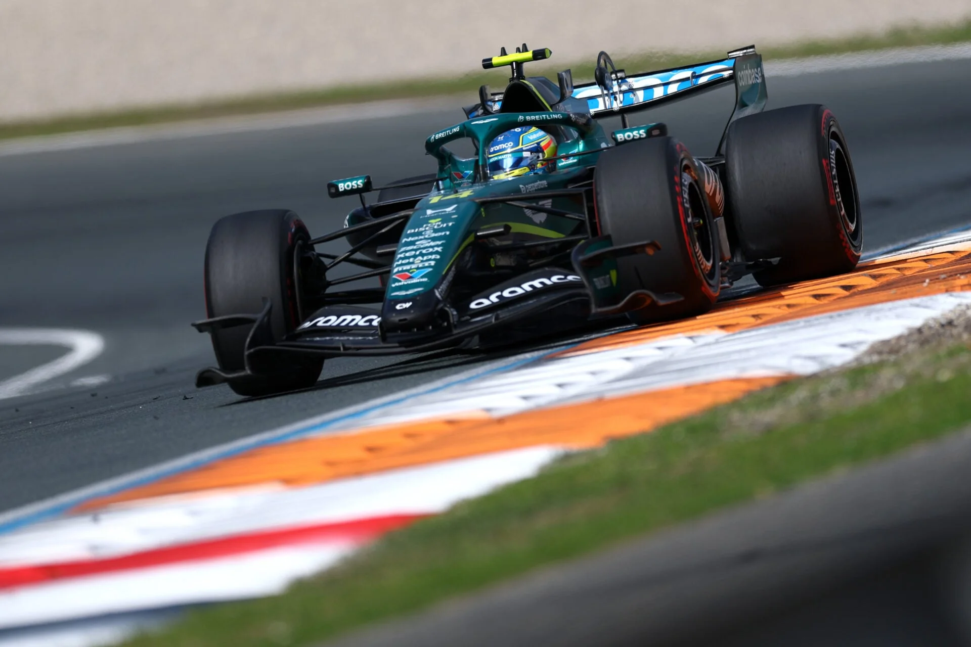 Aston Martin driver Fernando Alonso on track during the 2026 F1 Dutch Grand Prix