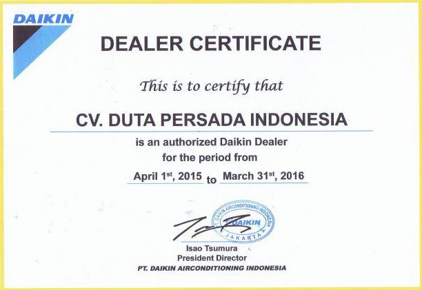 Dealer Certificate1